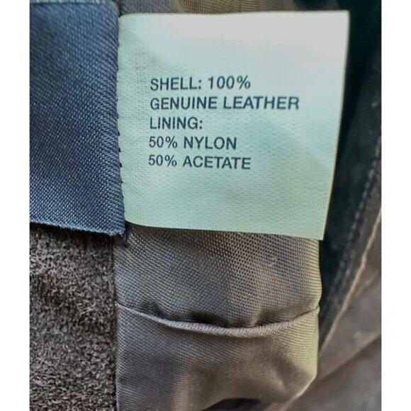 Gap Women Brown Genuine Leather Dark Academia -Western Pencil Skirt Zip Size 10 - Picture 6 of 8